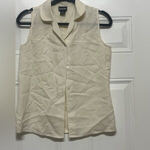 Notations Beige Sleeveless Blouse